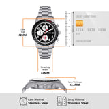  Shop Authentic Fossil Sport Tourer Chronograph Black Dial Silver Steel Strap Watch for Men - FS6045 - Luxxuri