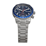  Shop Authentic Fossil Sport Tourer Chronograph Blue Dial Silver Steel Strap Watch for Men - FS6047 - Luxxuri