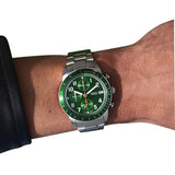  Shop Authentic Fossil Sport Tourer Chronograph Green Dial Silver Steel Strap Watch for Men - FS6048 - Luxxuri