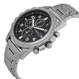  Shop Authentic Fossil Dean Chronograph Black Dial Silver Steel Strap Watch for Men - FS4542 - Luxxuri