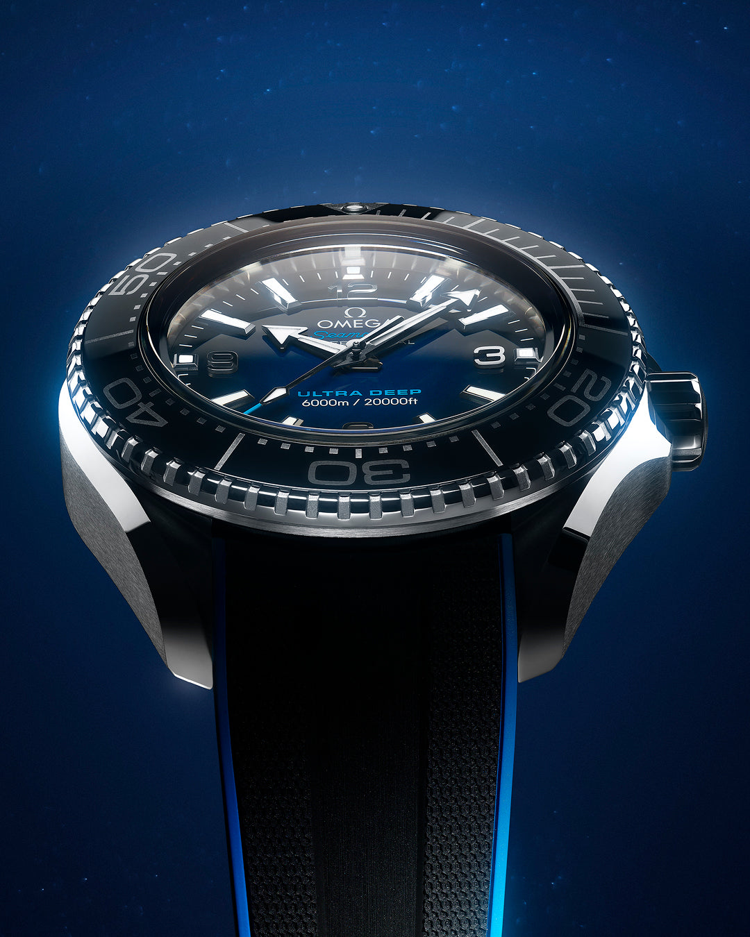  Shop Authentic Omega Planet Ocean 6000M Co Axial Master Chronometer 45.5mm Blue Dial Black Rubber Strap Watch for Men - 21532462103001 - Luxxuri