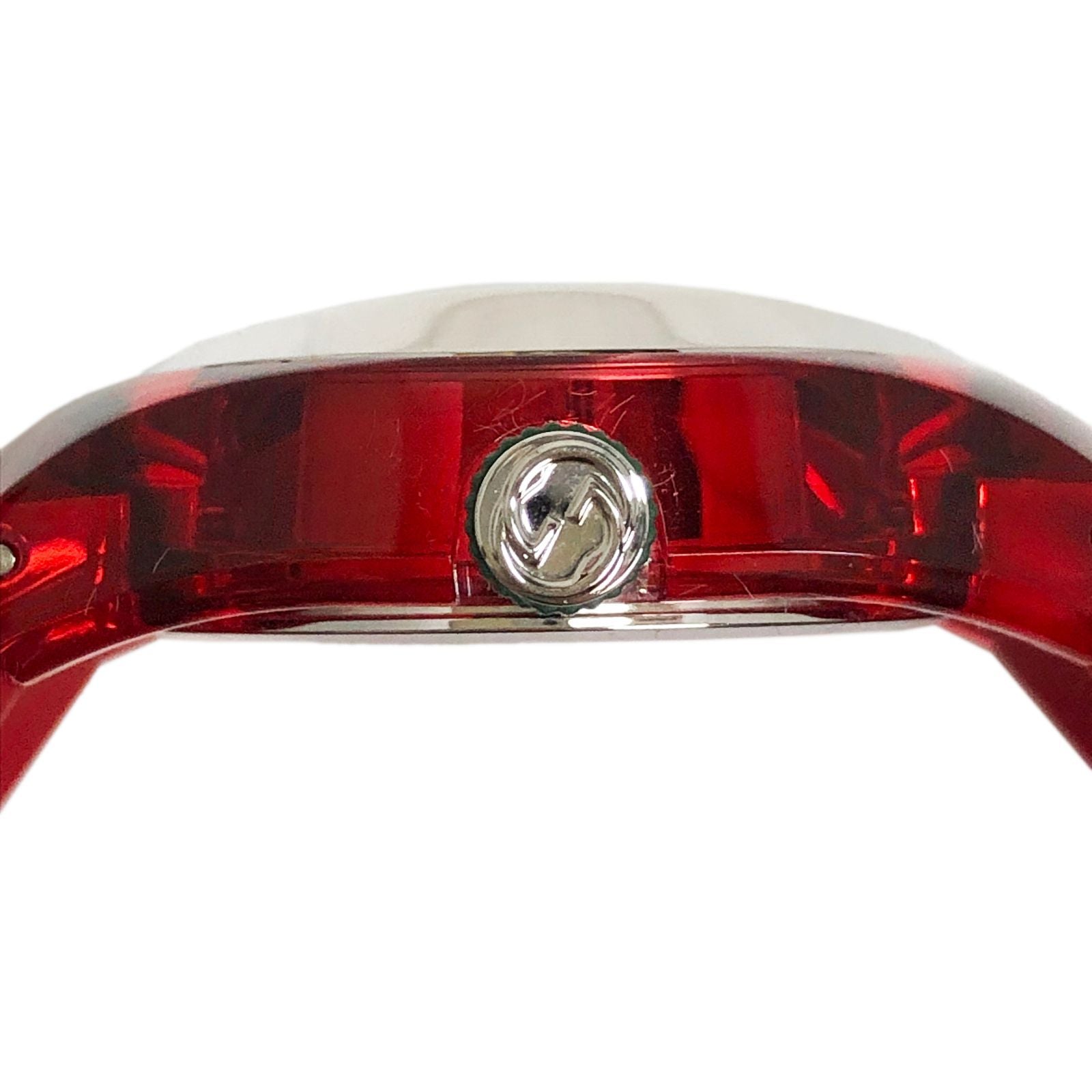  Shop Authentic Gucci Sync Quartz Red Dial Red Rubber Strap Watch For Women - YA137303 - Luxxuri