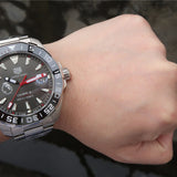  Shop Authentic Tag Heuer Aquaracer Calibre 5 Premiere League Edition Black Dial Silver Stainless Steel Watch for Men - WAY201D.BA0927 - Luxxuri