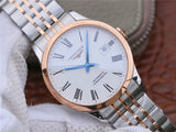  Shop Authentic Longines Record Automatic 18K Pink Gold Watch for Men - L2.821.5.11.7 - Luxxuri