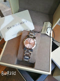  Shop Authentic Burberry The City Diamonds Pink Dial Silver Steel Strap Watch for Women - BU9231 - Luxxuri