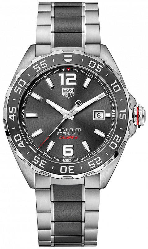  Shop Authentic Tag Heuer Formula 1 Calibre 5 Anthracite Dial Two Tone Steel Strap Watch for Men - WAZ2011.BA0843 - Luxxuri