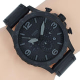  Shop Authentic Fossil Nate Chronograph Black Dial Black Leather Strap Watch for Men - JR1354 - Luxxuri