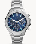  Shop Authentic Fossil Bannon Multifunction Blue Dial Silver Steel Strap Watch for Men - BQ2503 - Luxxuri