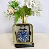  Shop Authentic Fossil Brox Multifunction Blue Dial Grey Steel Strap Watch for Men - BQ2798 - Luxxuri