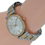  Shop Authentic Fossil Carlie Silver Dial Two Tone Steel Strap Watch for Women - ES4342 - Luxxuri
