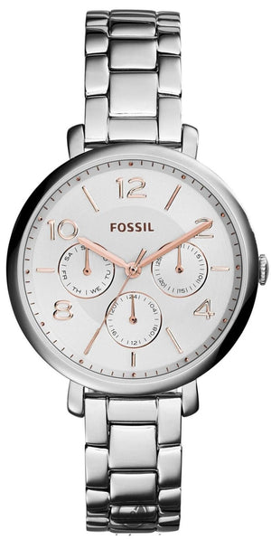  Shop Authentic Fossil Jacqueline Multifunction White Dial Silver Steel Strap Watch for Women - ES3738 - Luxxuri