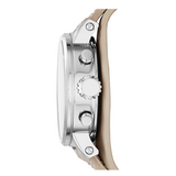  Shop Authentic Fossil Boyfriend White Dial Beige Leather Strap Watch for Women - ES3811 - Luxxuri