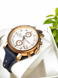  Shop Authentic Fossil Original Boyfriend Chronograph White Dial Navy Blue Leather Strap Watch for Women - ES3838 - Luxxuri
