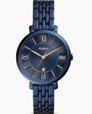  Shop Authentic Fossil Jacqueline Blue Dial Blue Steel Strap Watch for Women - ES4094 - Luxxuri