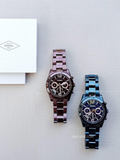  Shop Authentic Fossil Perfect Boyfriend Multifunction Maroon Dial Maroon Steel Strap Watch for Women - ES4110 - Luxxuri