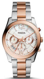  Shop Authentic Fossil Perfect Boyfriend Mother of Pearl Dial Two Tone Steel Strap Watch for Women - ES4135 - Luxxuri