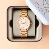  Shop Authentic Fossil Tailor Rose Gold Dial Rose Gold Steel Strap Watch for Women - ES4264 - Luxxuri