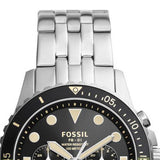  Shop Authentic Fossil FB-01 Chronograph Black Dial Silver Steel Strap Watch for Men - FS5864 - Luxxuri