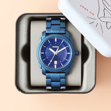  Shop Authentic Fossil Machine Blue Dial Blue Steel Strap Watch for Men - FS5231 - Luxxuri