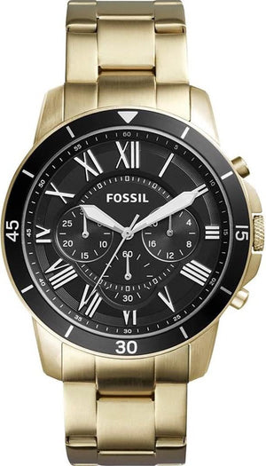  Shop Authentic Fossil Inscription Automatic Black Dial Gold Steel Strap Watch for Men - FS5267 - Luxxuri