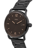  Shop Authentic Fossil The Commuter Brown Dial Black Steel Strap Watch for Men - FS5277 - Luxxuri