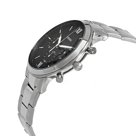  Shop Authentic Fossil Neutra Chronograph Black Dial Silver Steel Strap Watch for Men - FS5384 - Luxxuri