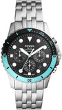  Shop Authentic Fossil FB-01 Chronograph Black Dial Silver Steel Strap Watch for Men - FS5827 - Luxxuri