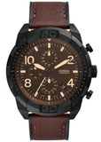  Shop Authentic Fossil Bronson Chronograph Brown Dial Brown Leather Strap Watch for Men - FS5875 - Luxxuri
