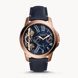  Shop Authentic Fossil Grant Twist Multifunction Blue Dial Blue Leather Strap Watch for Men - ME1162 - Luxxuri