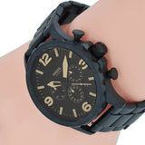  Shop Authentic Fossil Nate Chrongraph Ion Plated Black Dial Black Steel Strap Watch for Men - JR1356 - Luxxuri
