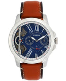  Shop Authentic Fossil Grant Twist Multifunction Blue Dial Brown Leather Strap Watch for Men - ME1161 - Luxxuri