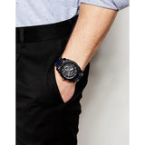  Shop Authentic Fossil Machine Chronograph Black Dial Two Tone Steel Strap Watch for Men - FS5164 - Luxxuri