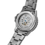  Shop Authentic Fossil FB-01 Automatic Skeleton Black Dial Grey Steel Strap Watch for Men - ME3201 - Luxxuri