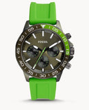  Shop Authentic Fossil Bannon Chronograph Grey Dial Green Silicone Strap Watch for Men - BQ2501 - Luxxuri