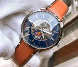  Shop Authentic Fossil Townsman Automatic Skeleton Blue Dial Brown Leather Strap Watch for Men - ME3154 - Luxxuri