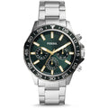  Shop Authentic Fossil Bannon Chronograph Green Dial Silver Steel Strap Watch for Men - BQ2492 - Luxxuri