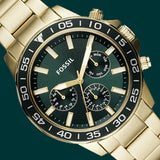  Shop Authentic Fossil Bannon Multifunction Chronograph Green Dial Gold Steel Strap Watch for Men - BQ2493 - Luxxuri