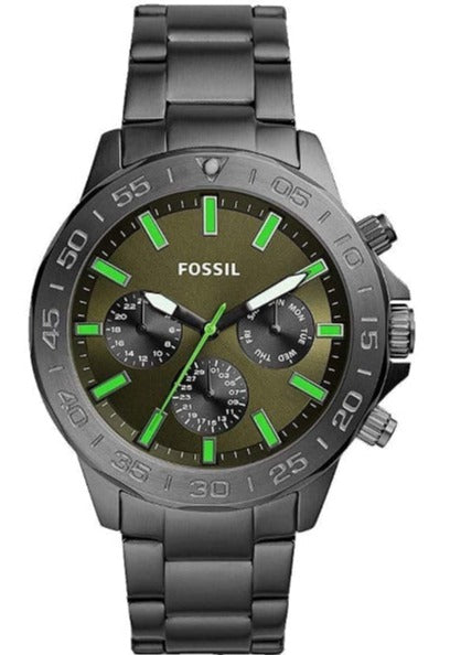  Shop Authentic Fossil Bannon Multifunction Chronograph Green Dial Grey Steel Strap Watch for Men - BQ2504 - Luxxuri