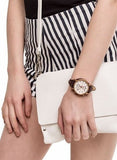  Shop Authentic Fossil Boyfriend White Dial Brown Leather Strap Watch for Women - ES3616 - Luxxuri