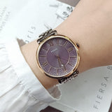  Shop Authentic Fossil Jacqueline Brown Dial Brown Steel Strap Watch for Women - ES4275 - Luxxuri