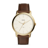  Shop Authentic Fossil The Minimalist White Dial Brown Leather Strap Watch for Men - FS5397 - Luxxuri