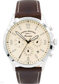  Shop Authentic Fossil Forrester Chronograph White Dial Brown Leather Strap Watch for Men - FS5696 - Luxxuri