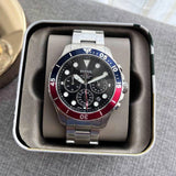  Shop Authentic Fossil FB-03 Chronograph Black Dial Silver Steel Strap Watch for Men - FS5767 - Luxxuri