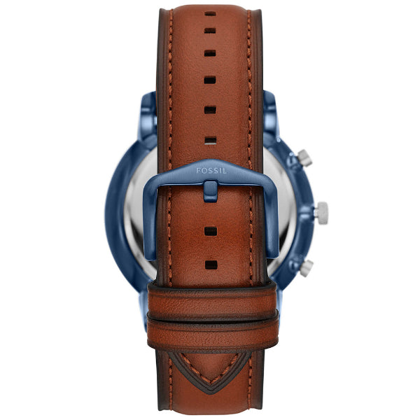  Shop Authentic Fossil Neutra Chronograph Blue Dial Brown Leather Strap Watch for Men - FS5453 - Luxxuri