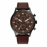  Shop Authentic Fossil Retro Pilot Chronograph Brown Dial Brown Leather Strap Watch for Men - FS5833 - Luxxuri
