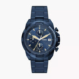  Shop Authentic Fossil Bronson Chronograph Blue Dial Blue Steel Strap Watch for Men - FS5916 - Luxxuri