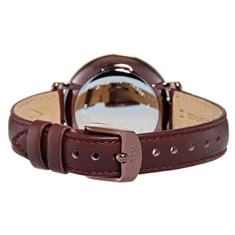  Shop Authentic Fossil Jacqueline Burgundy Dial Burgundy Leather Strap Watch for Women  - ES4099 - Luxxuri