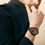  Shop Authentic Fossil Grant Chronograph Brown Dial Brown Leather Strap Watch for Men - FS5088 - Luxxuri