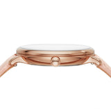  Shop Authentic Fossil Jacqueline Three Hand Mother of Pearl Dial Pink Leather Strap Watch for Women - ES4671 - Luxxuri