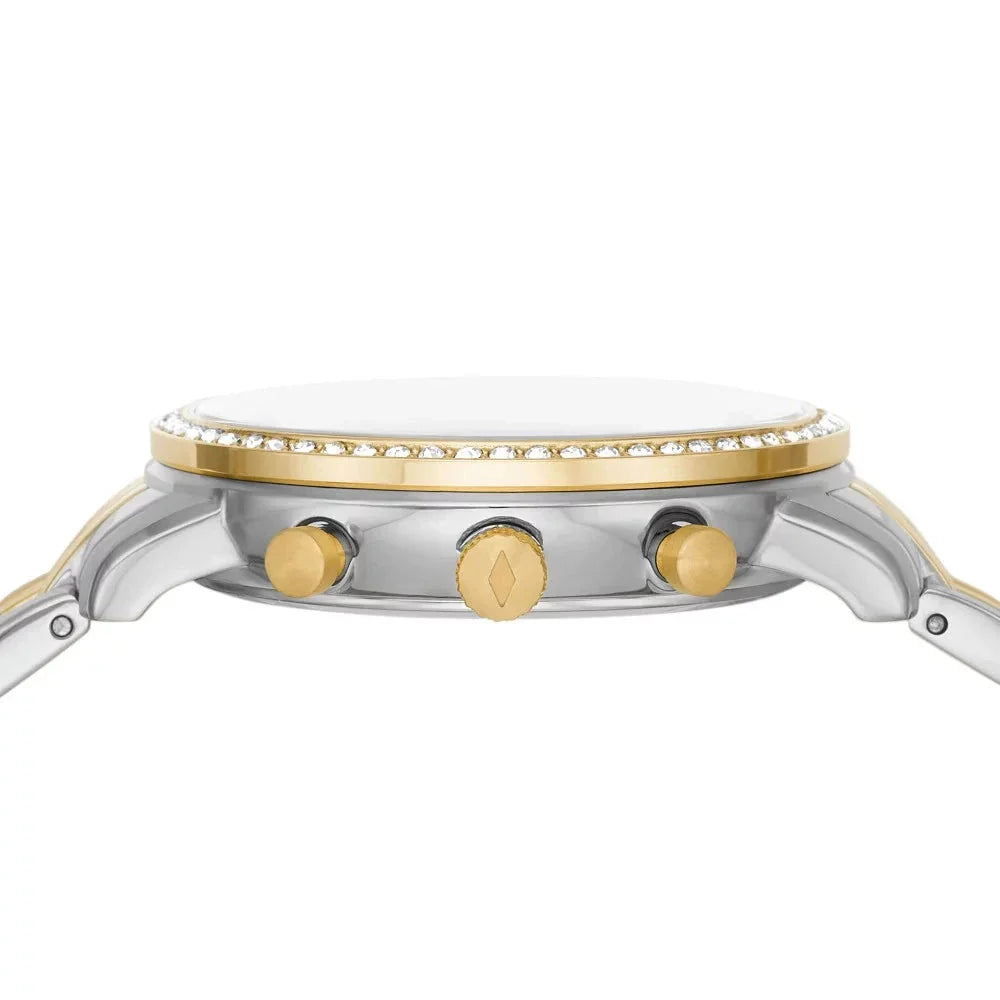  Shop Authentic Fossil Neutra Chronograph Mother of Pearl White Dial Two Tone Steel Strap Watch for Women - ES5216 - Luxxuri